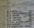 H. AARON - USS Arizona Memorial Wall